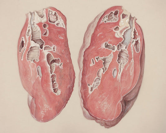 a drawing of a pair of lungs