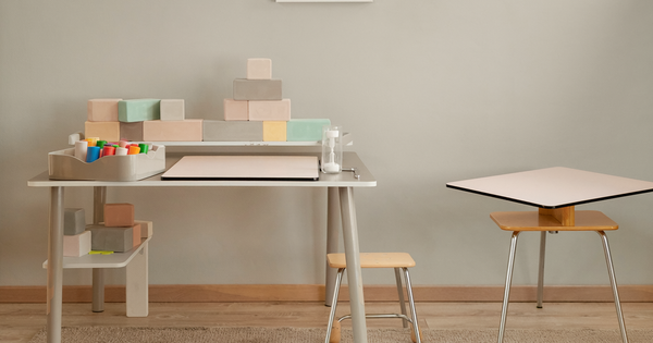 Illustrative photograph of a prepared play-based practice station