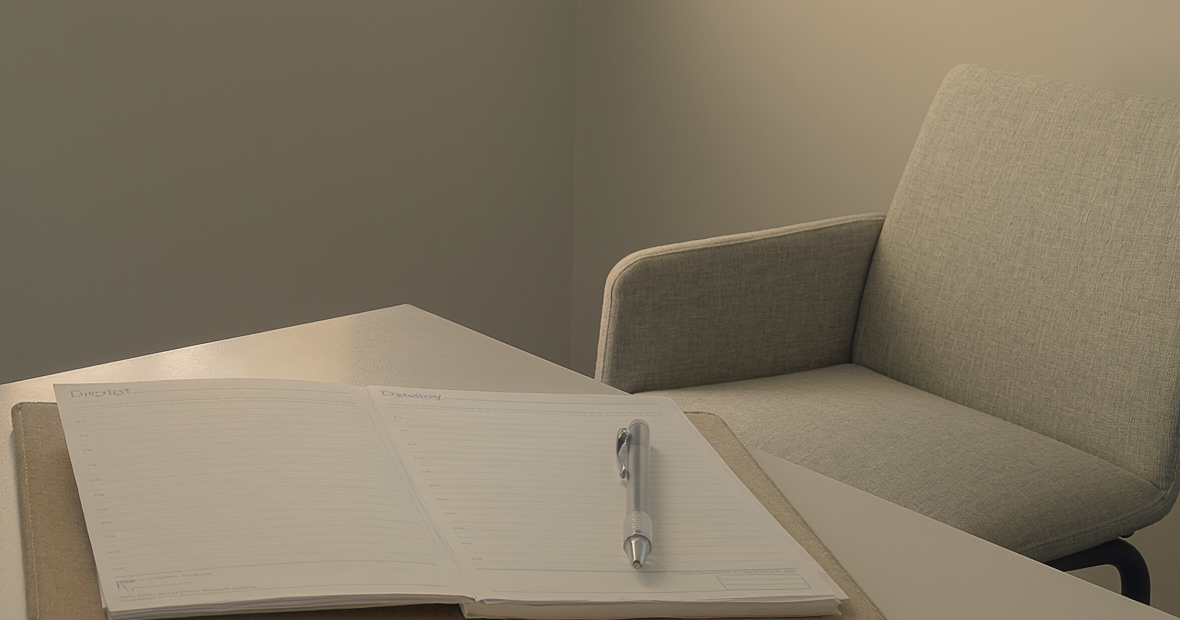 An appointment diary and consultation chair