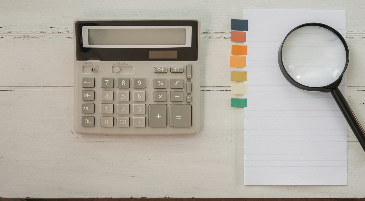 Support item code checking with calculator and magnifying glass