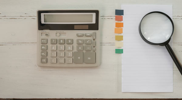 Support item code checking with calculator and magnifying glass