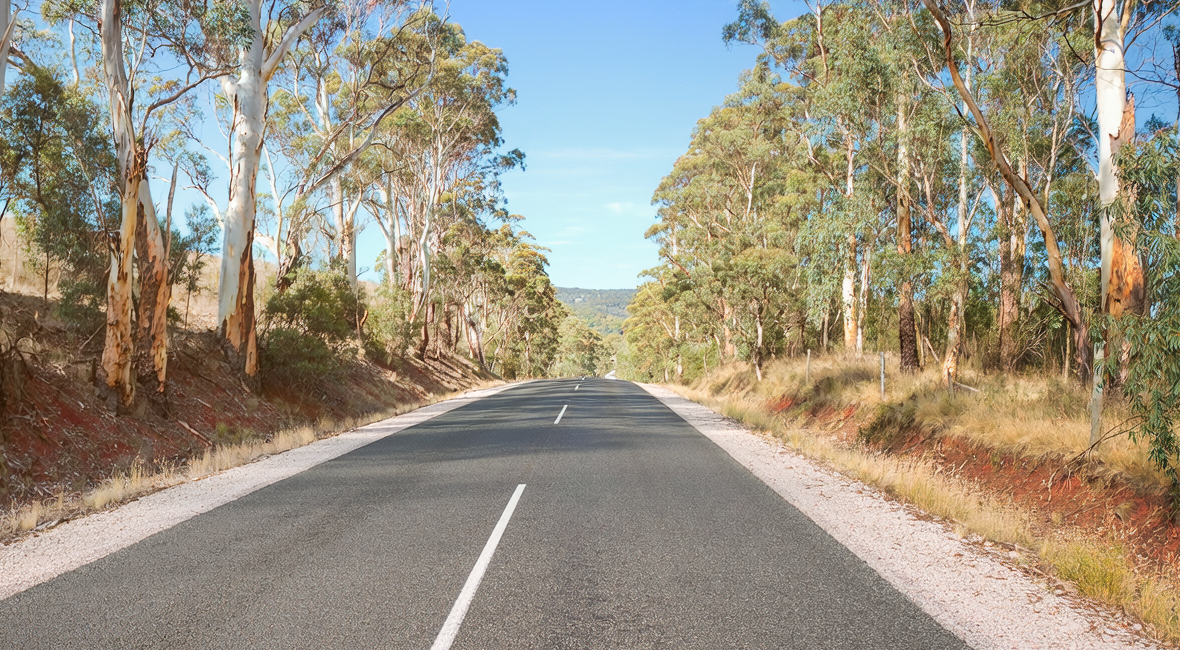Empty remote Australian rural road