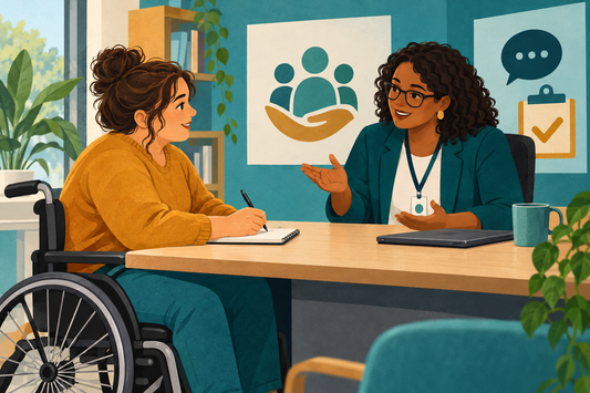 NDIS participant discussing a concern with a complaints officer