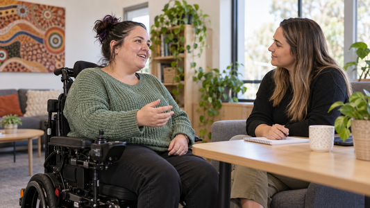 NDIS participant discussing provider fit with a prospective support worker