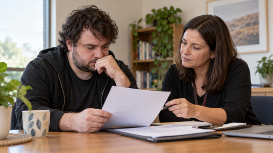 NDIS applicant and advocate reviewing an eligibility decision letter