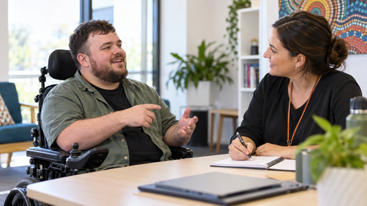 NDIS participant setting priorities in a planning conversation