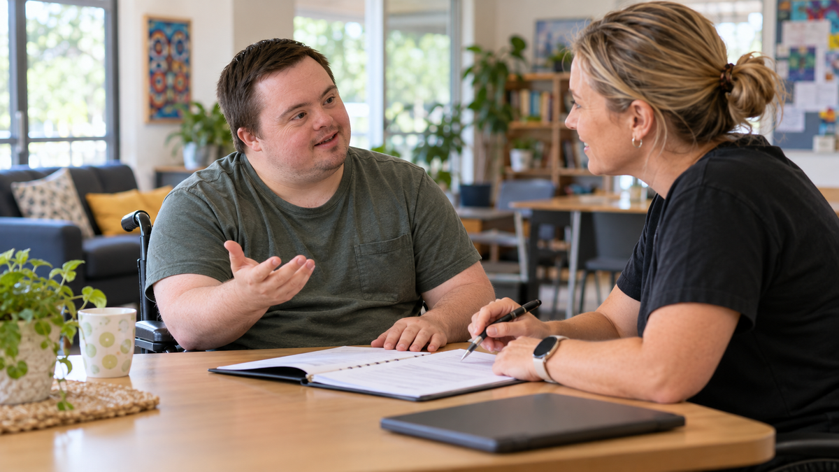 NDIS participant asking a provider about a service agreement