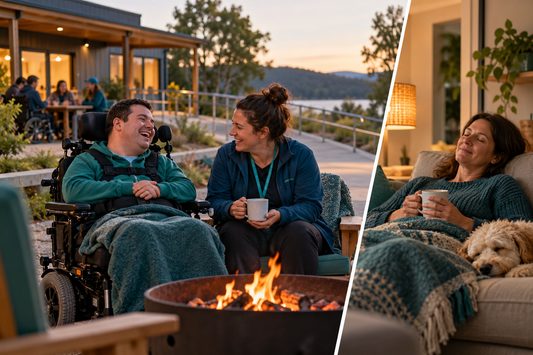 NDIS participant receiving support during a short respite stay while carer rests