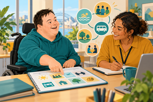 NDIS participant directing a support coordination planning conversation