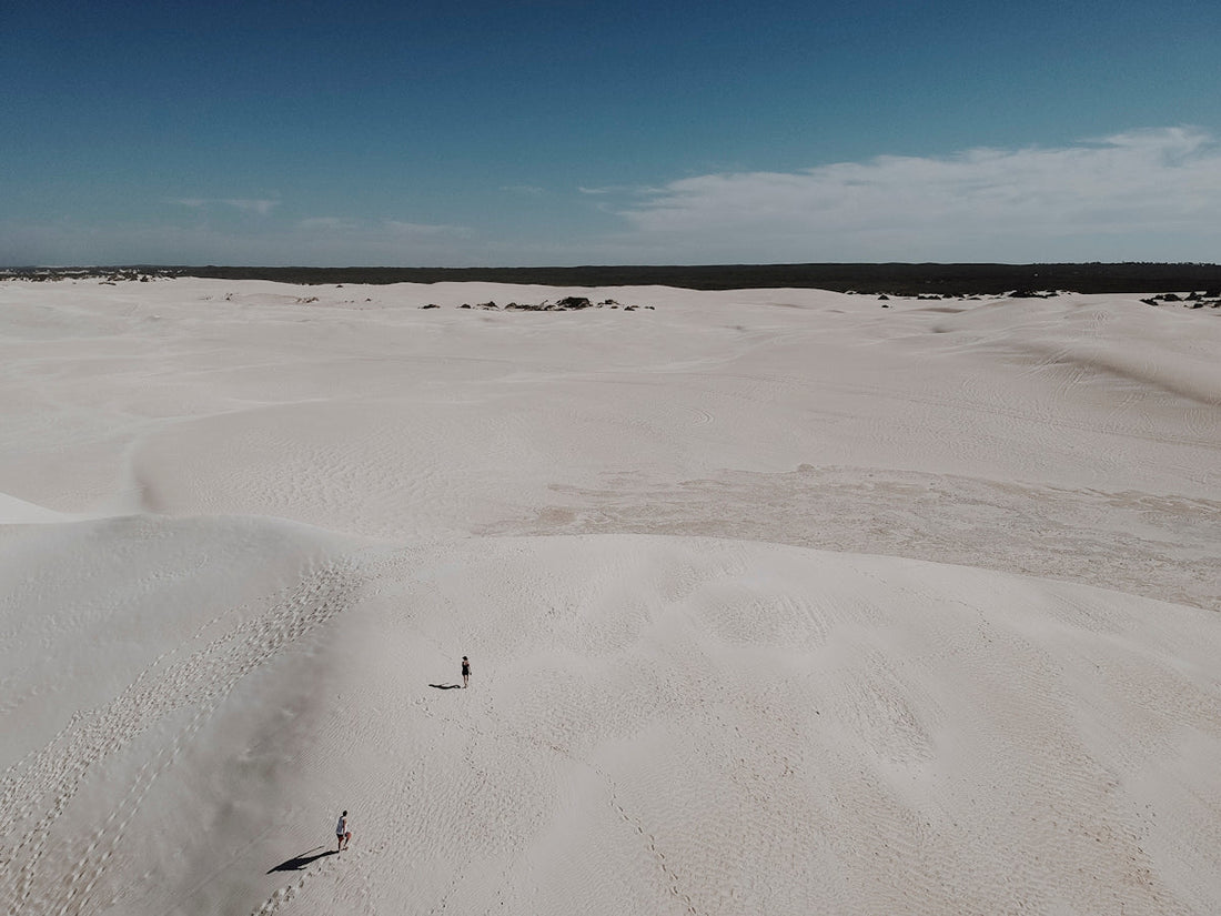 white sand under blue sky during daytime