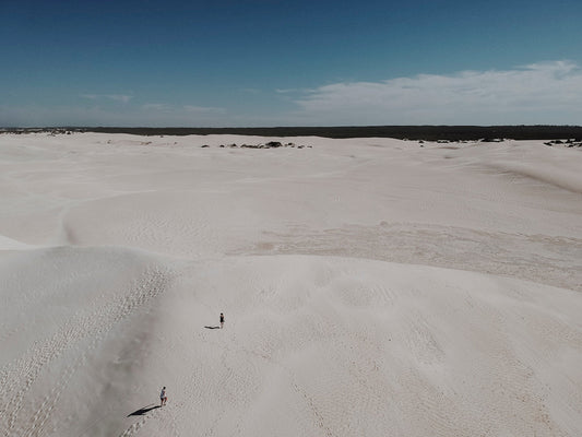 white sand under blue sky during daytime