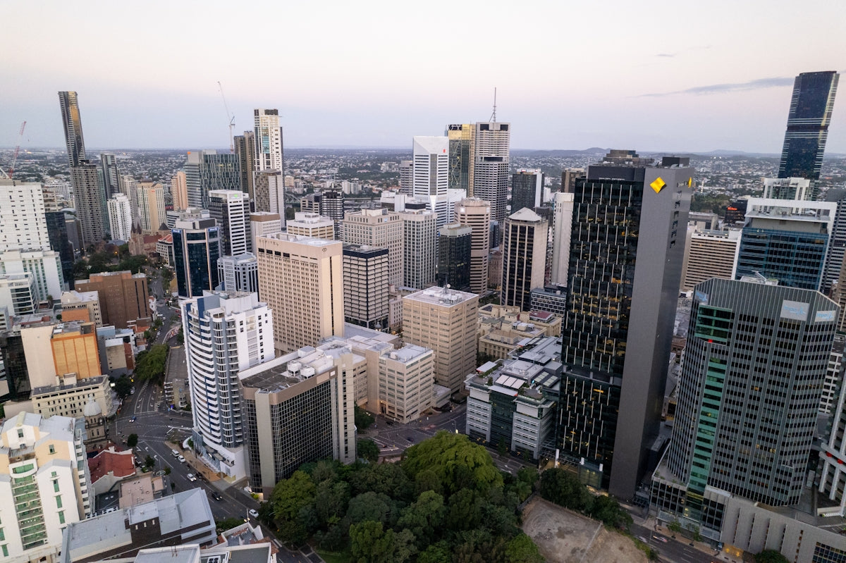 a city with tall buildings