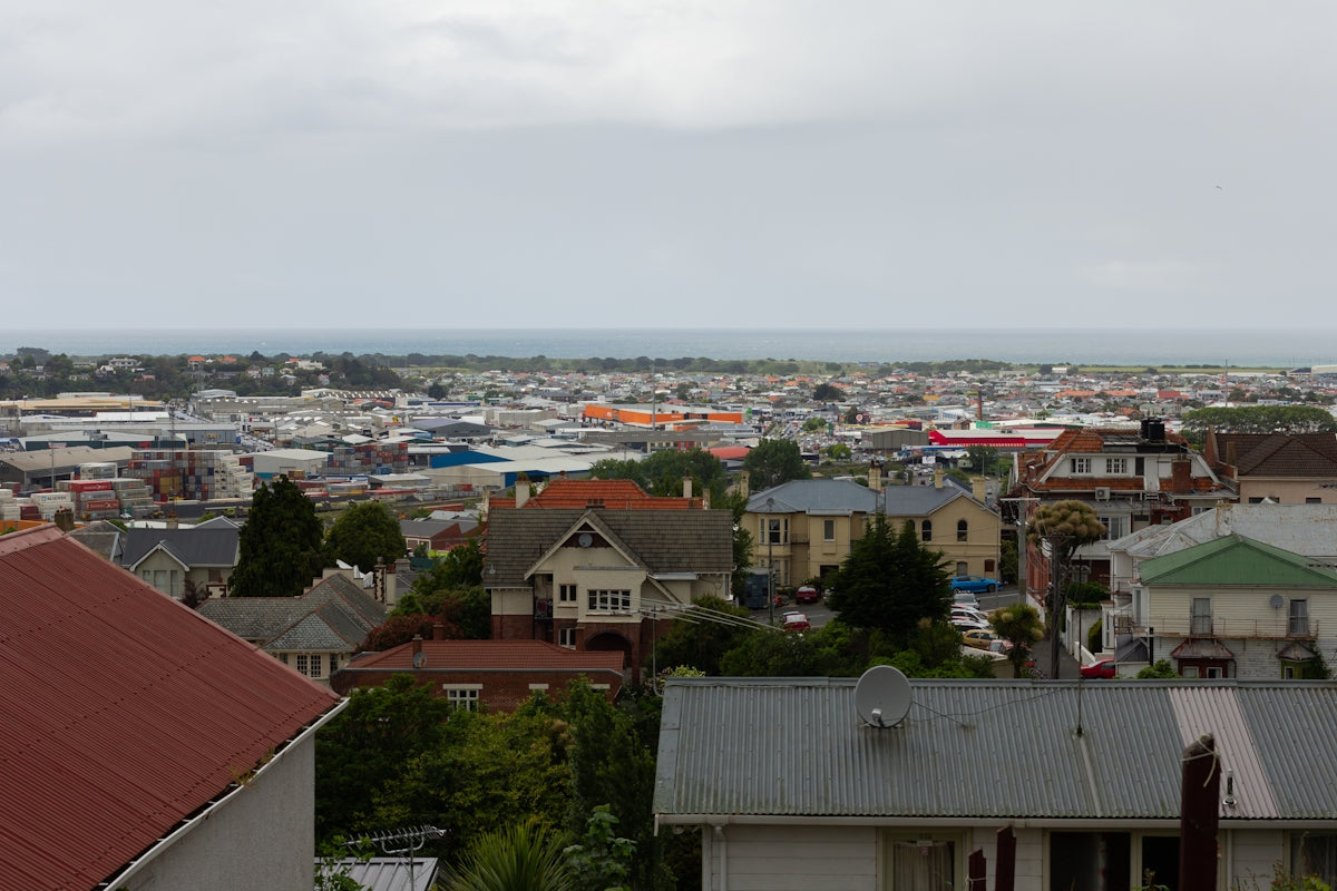 a view of a city with lots of houses