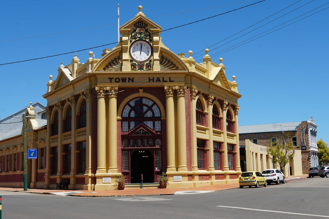 Historic town hall building with ornate architecture