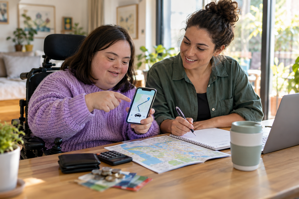 NDIS transport budget planning with participant and support coordinator