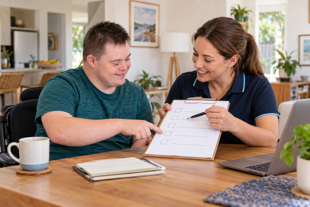 Participant receiving clear guidance through an application checklist